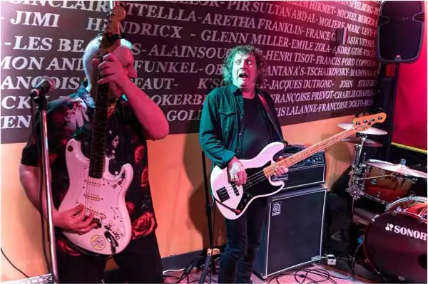 Scaring René Stock on stage - in fun